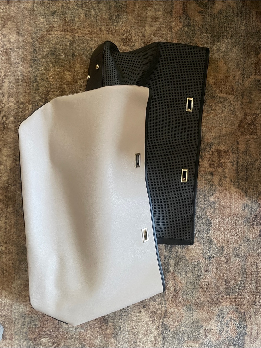 Lo & Sons Seville Tote Replacement Shell Bundle - Grey & Perforated Black